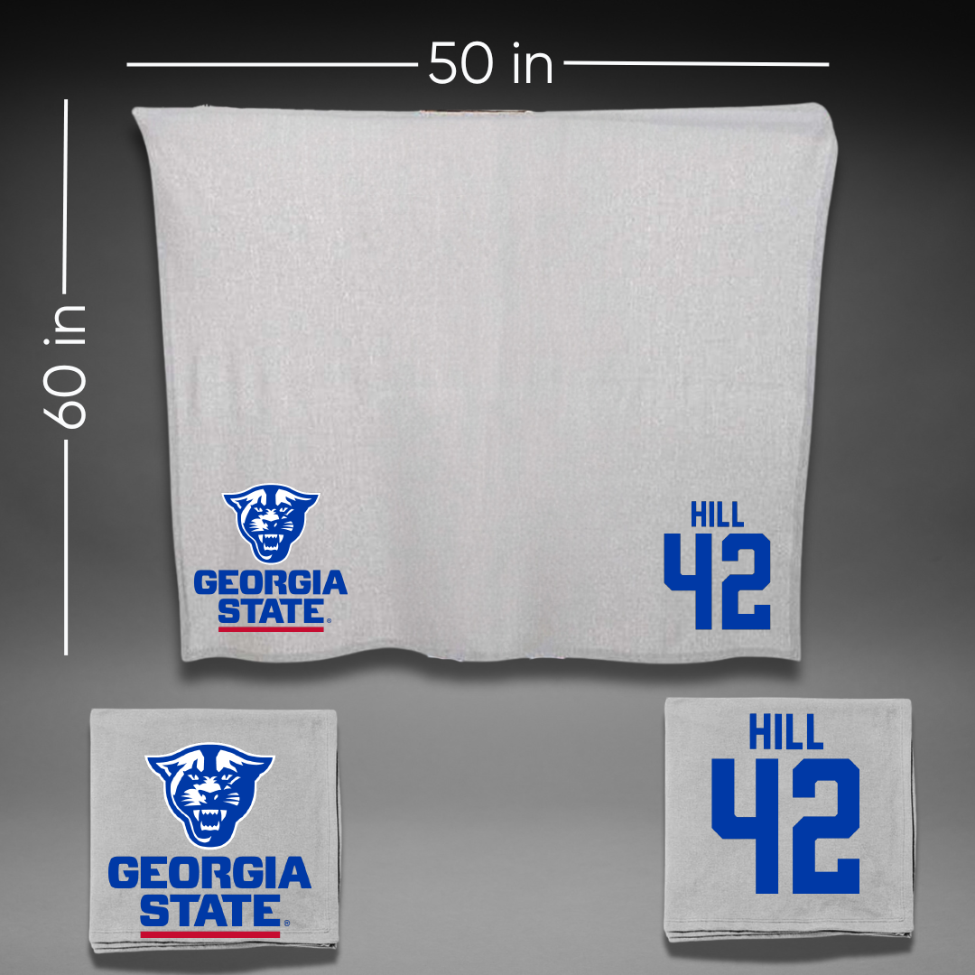 Georgia State University Softball Gray Blanket - #42 Aleya Hill