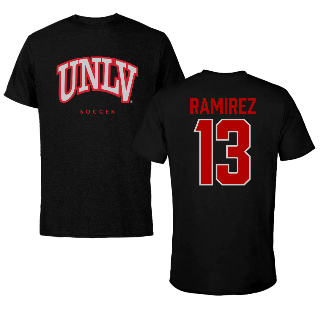 University of Nevada-Las Vegas Soccer Black Performance Tee - #13 Mallie Ramirez
