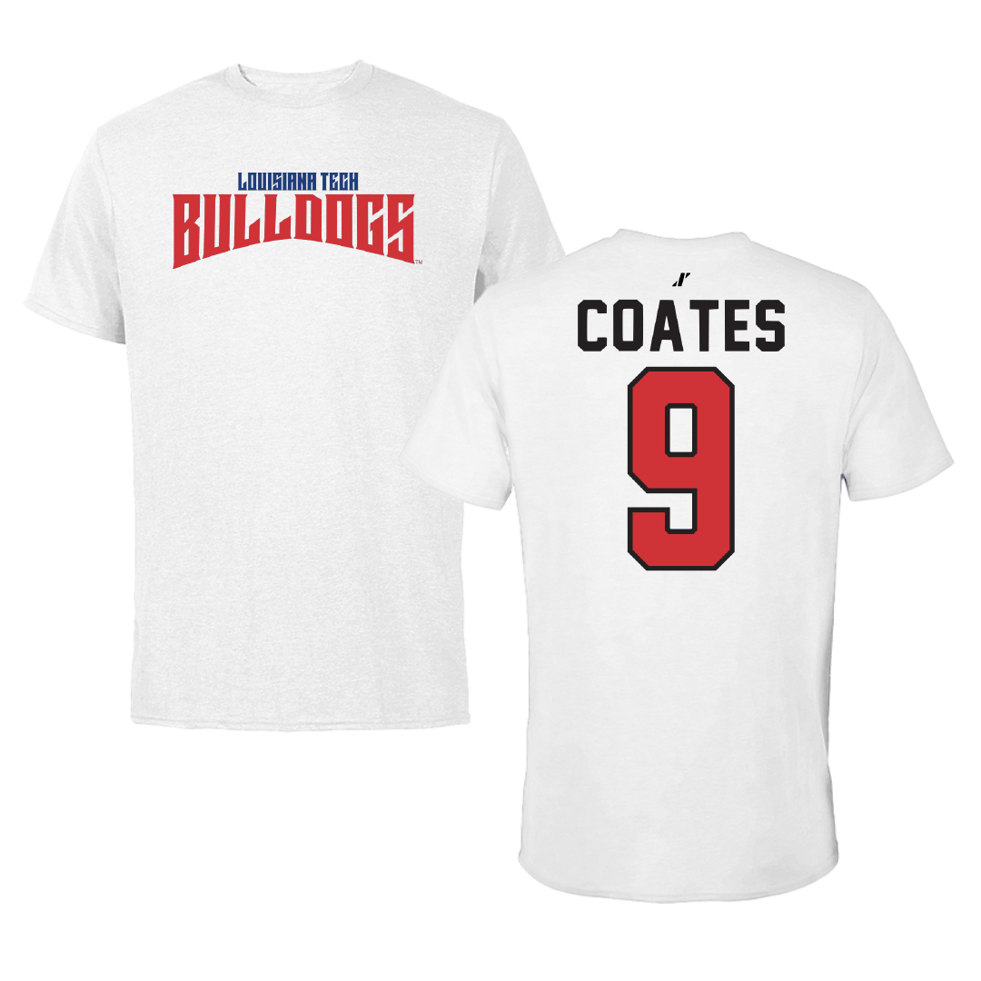 Louisiana Tech University Baseball White Classic Performance Tee - #9 Colton Coates