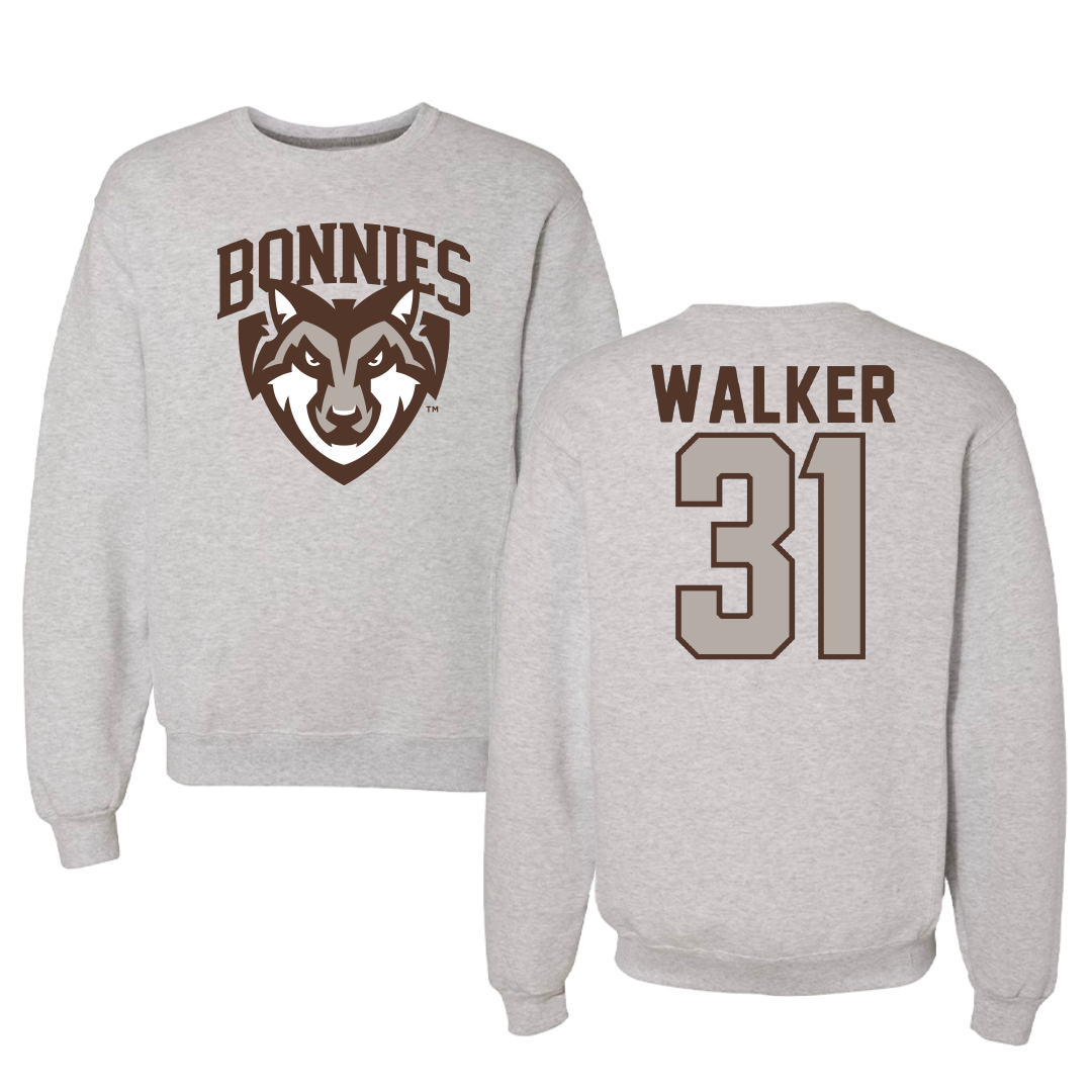 St. Bonaventure University Baseball Gray Crewneck - #31 Kade Walker