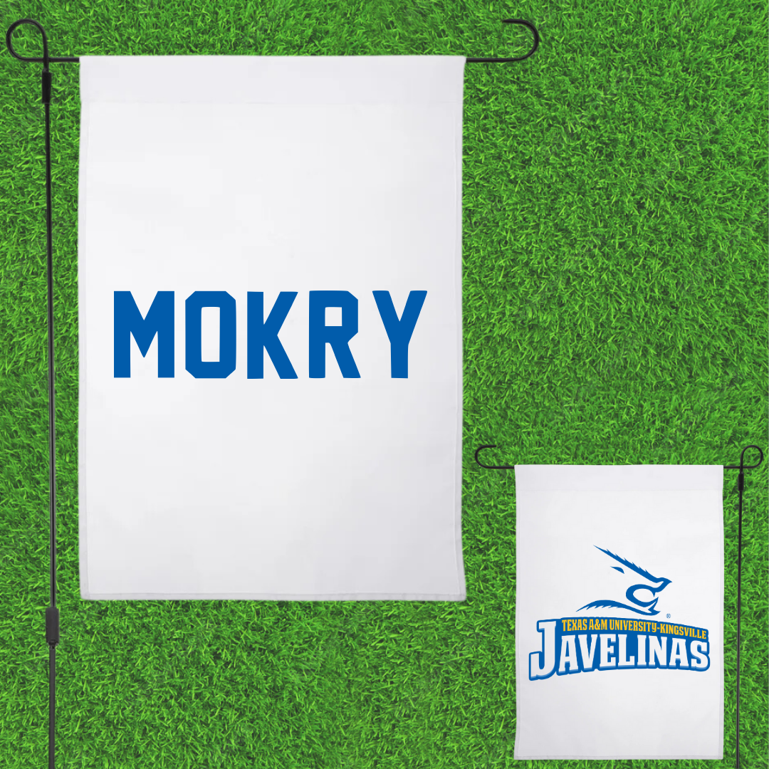 Texas A&M University-Kingsville Golf White Garden Flag - Cesilee Mokry