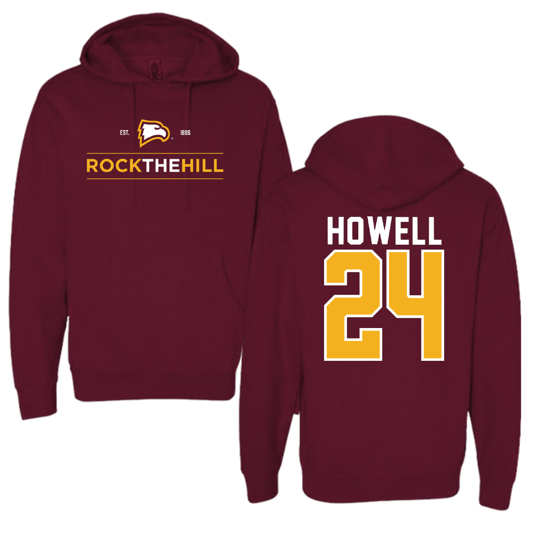 Winthrop University Baseball Garnet General Hoodie - #24 Dylan Howell
