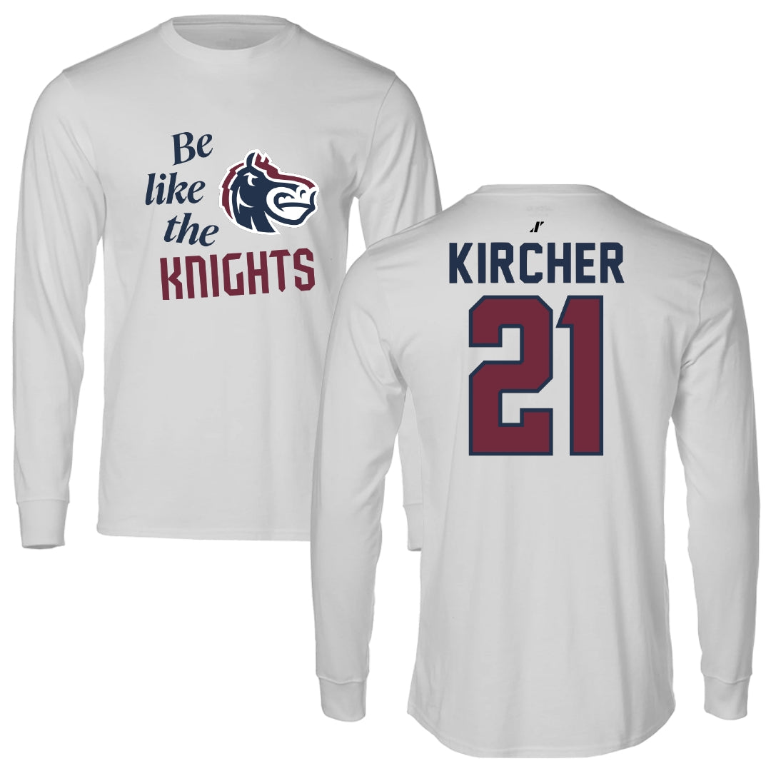 Fairleigh Dickinson University-Metropolitan Campus Volleyball Light Gray Be Like Us Long Sleeve - #21 Gillian Kircher