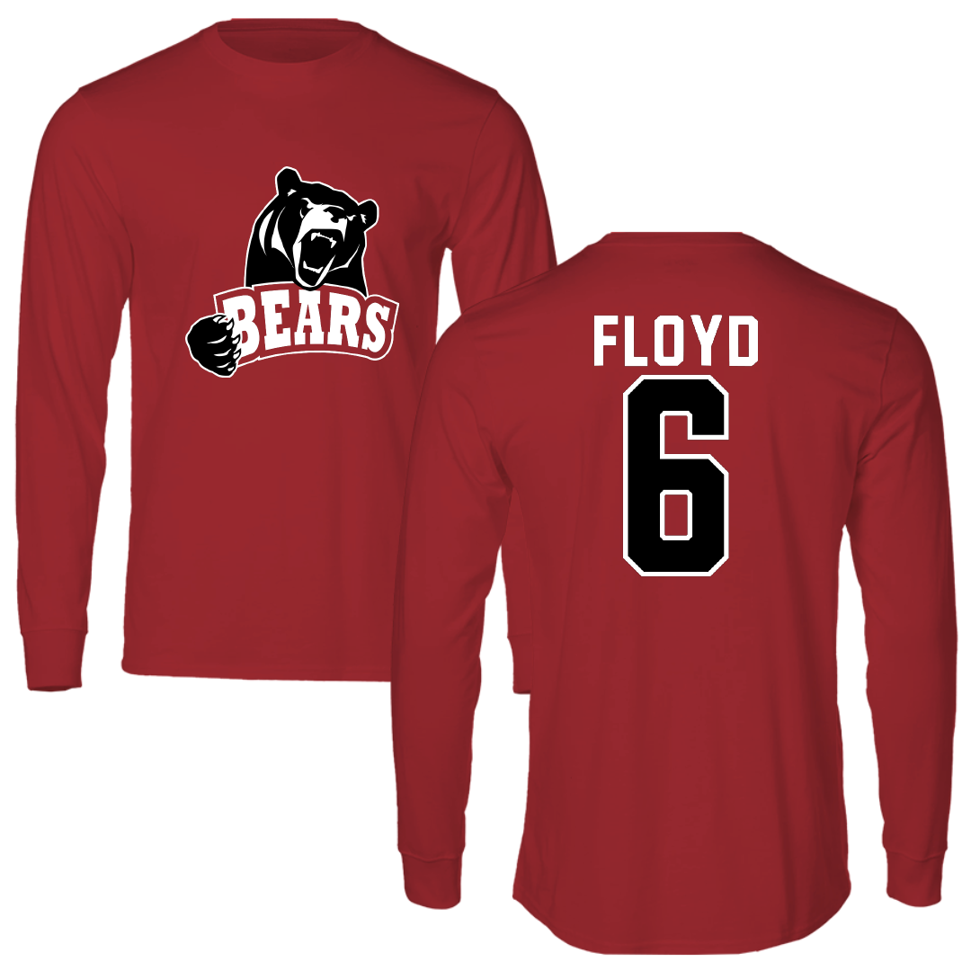 Lenoir-Rhyne University Baseball Canvas Red Long Sleeve - #6 Spencer Floyd