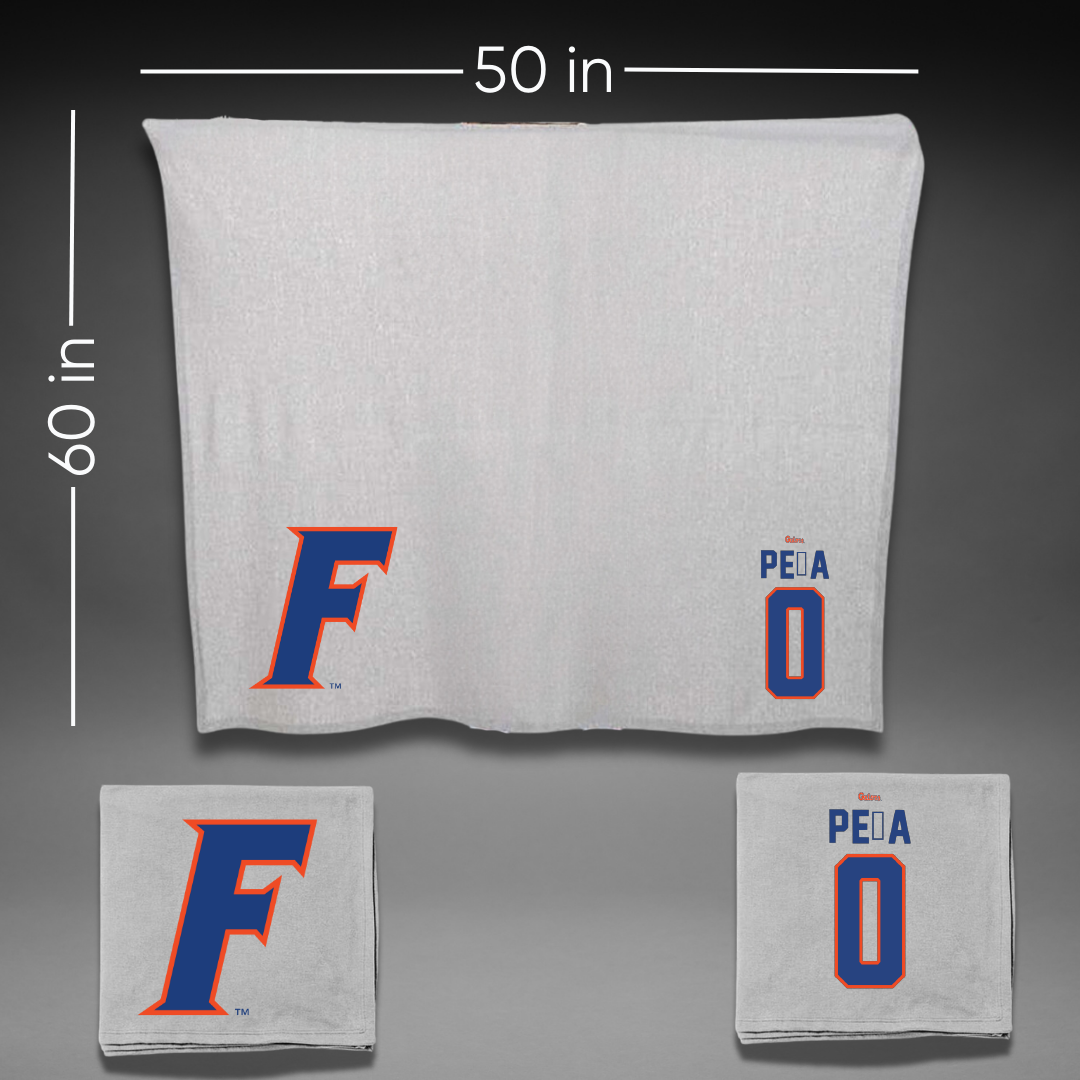 University of Florida Soccer Gray Blanket - #0 Paloma Peña