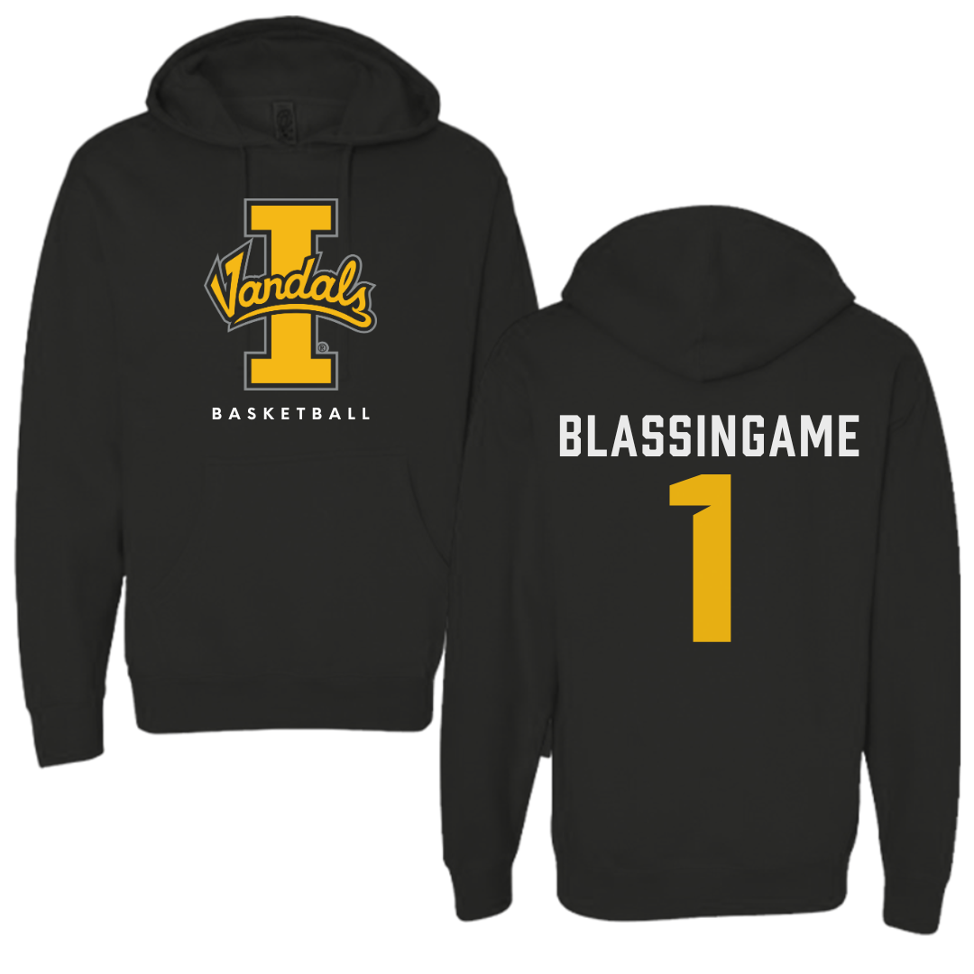 University of Idaho Basketball Black Vandals Hoodie - #1 Trevon Blassingame
