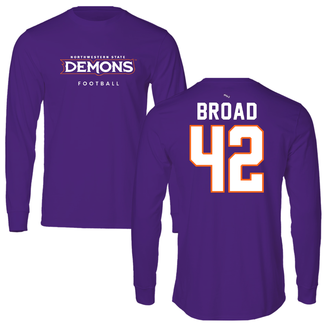 Northwestern State University Football Purple Demons Long Sleeve - #42 Matthew Broad