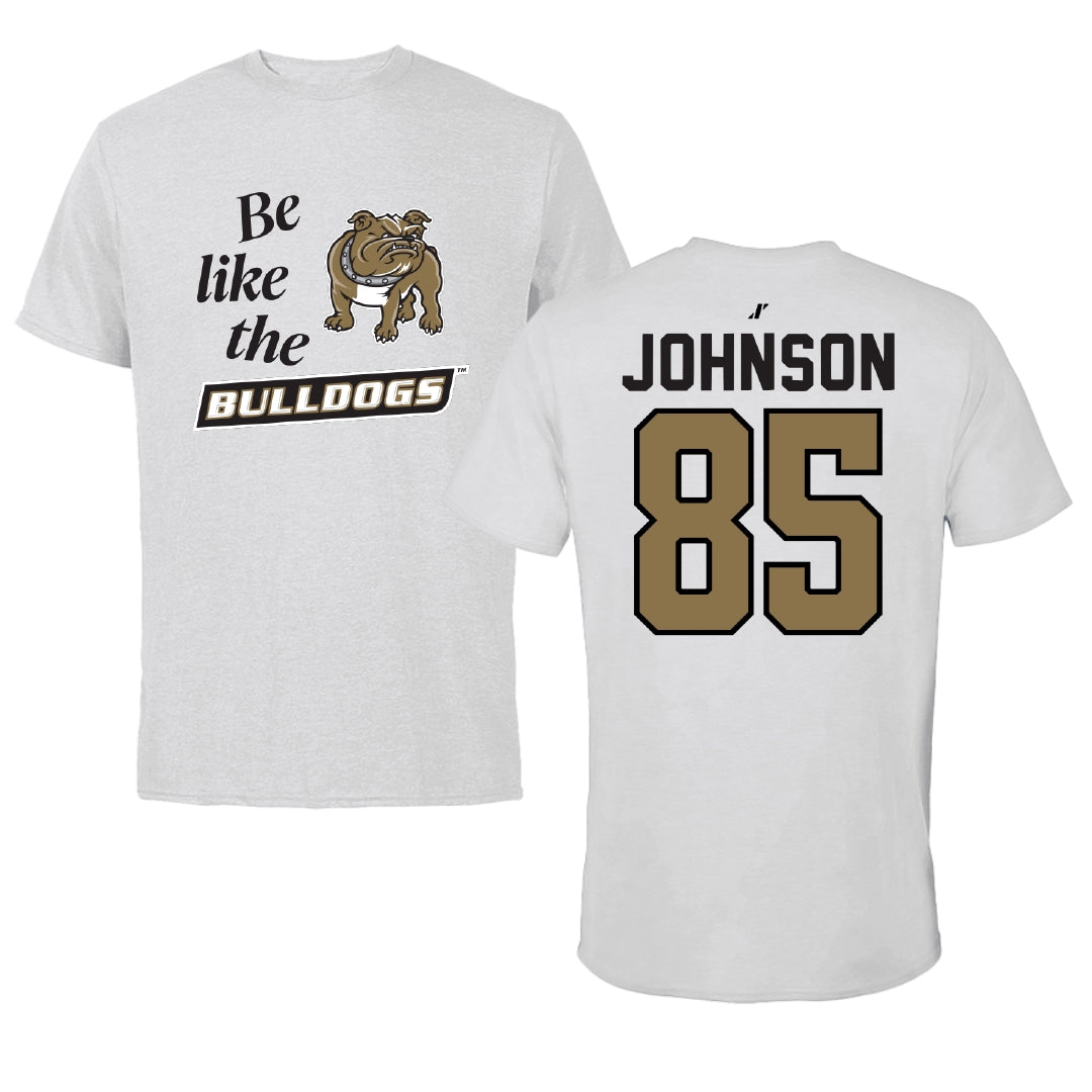 Bryant University Football Light Gray Be Like Us Performance Tee - #85 Patrick Johnson