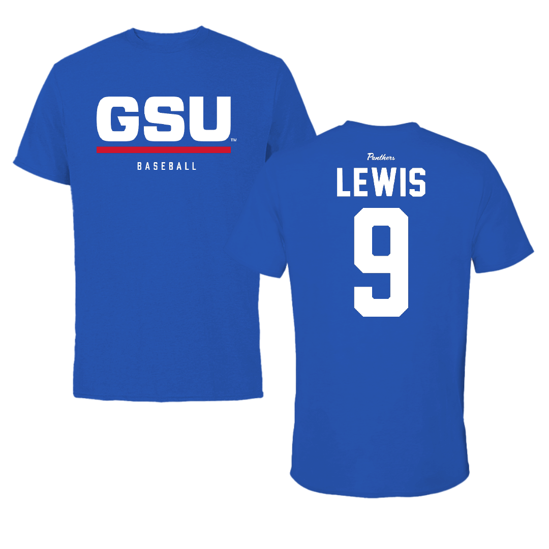 Georgia State University Baseball Blue Performance Tee - #9 Andon Lewis
