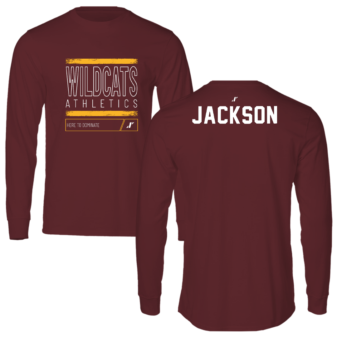 Bethune-Cookman University TF and XC Maroon Dominate Performance Long Sleeve - Jalen Jackson