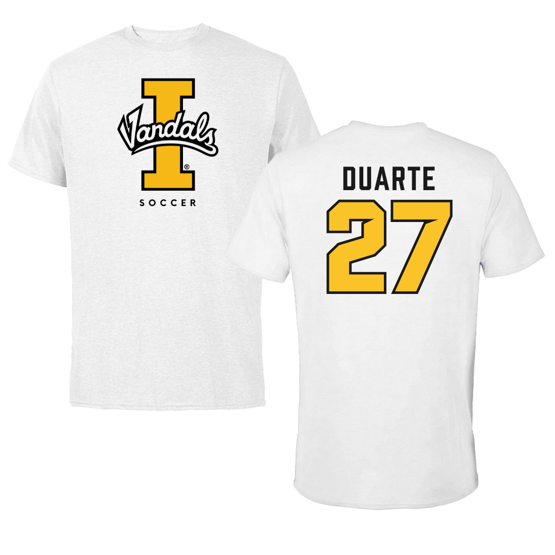 University of Idaho Soccer White Vandals Performance Tee - #27 Leslie Duarte