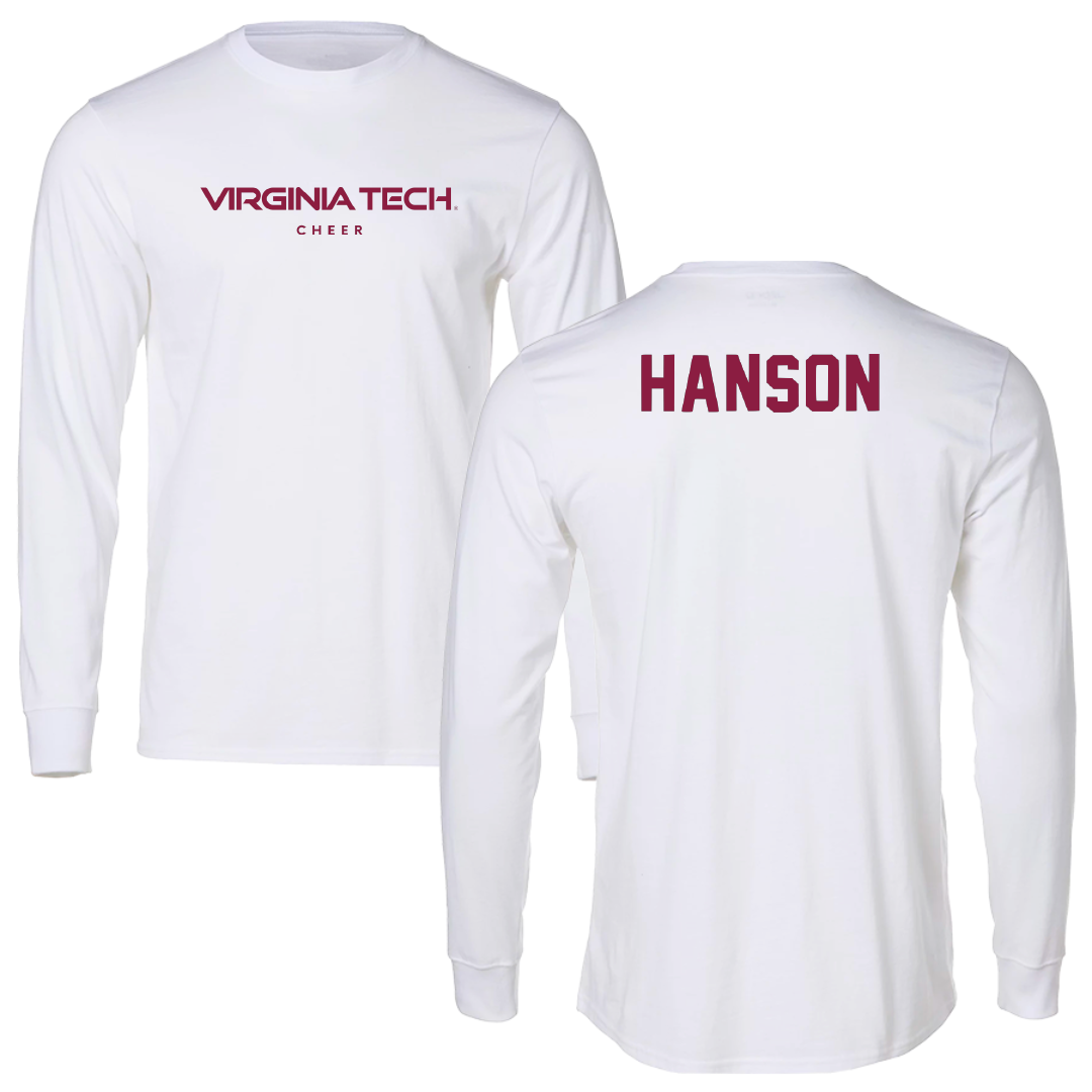 Virginia Tech Cheer White Long Sleeve - Emily Hanson