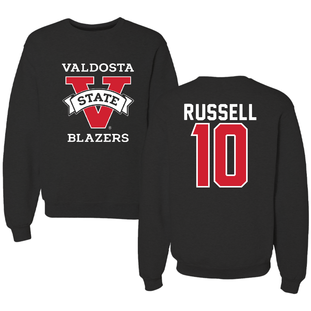 Valdosta State University Baseball Black Crewneck - #10 Carson Russell