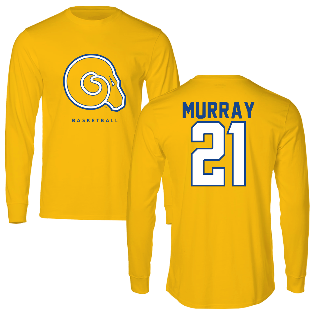 Albany State University Basketball Gold Long Sleeve - #21 Kaleb Murray