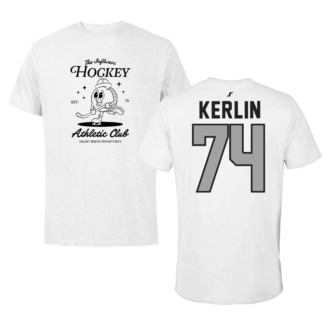 Ice Hockey White Influxer Athletic Club Tee - #74 Paul Kerlin
