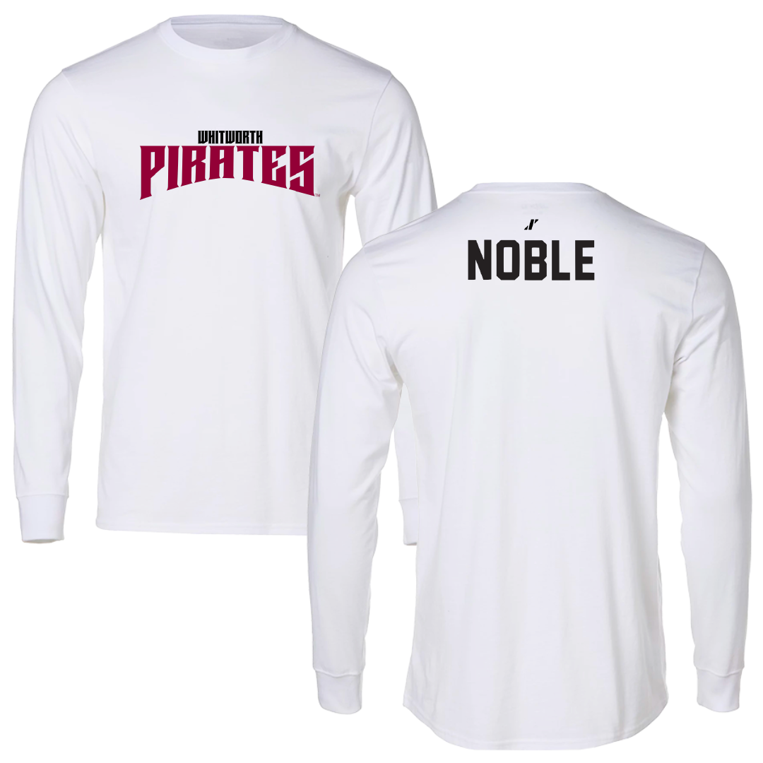 Whitworth University TF and XC White Classic Performance Long Sleeve - Logan Noble