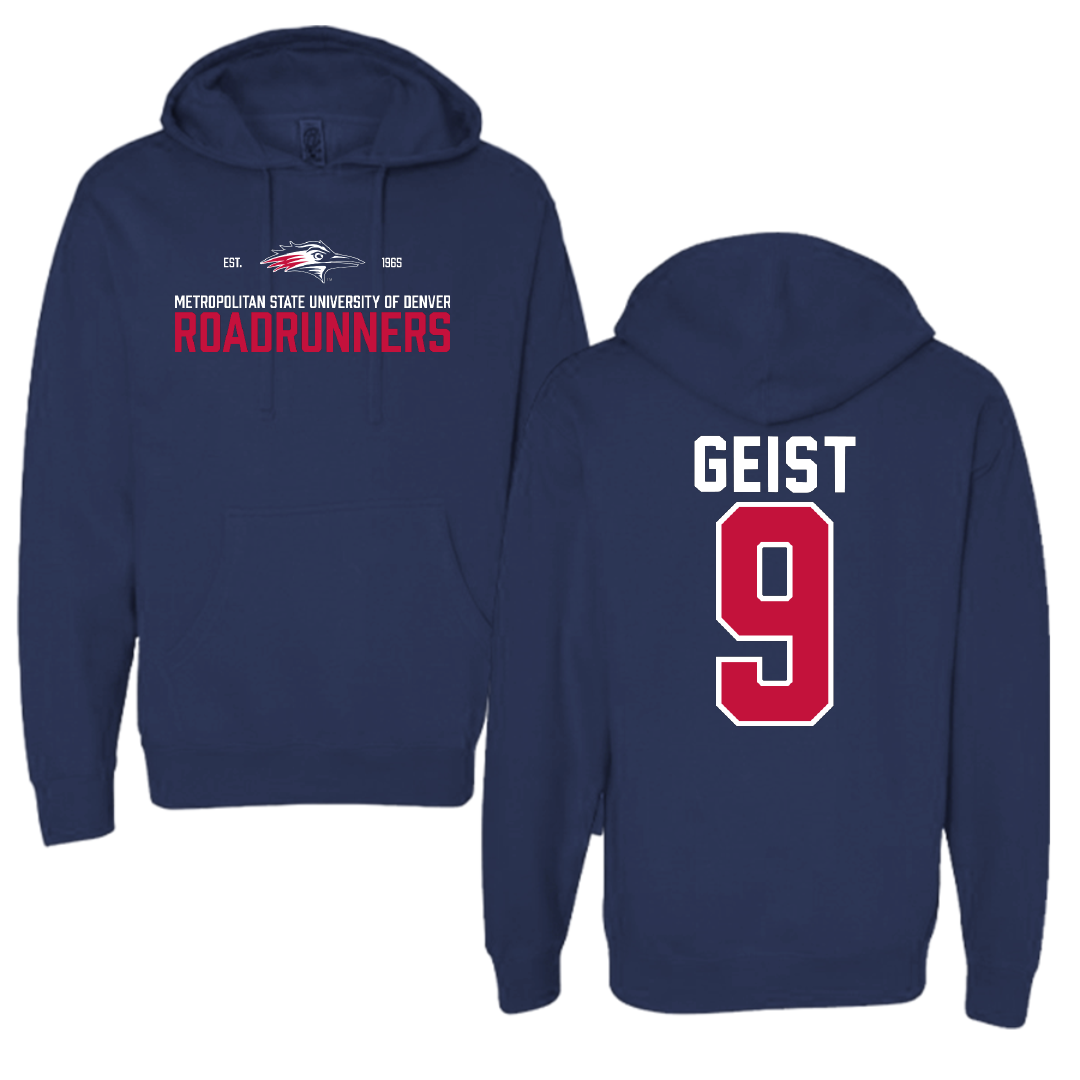 Metropolitan State University of Denver Softball Navy General Hoodie - #9 Jaiden Geist