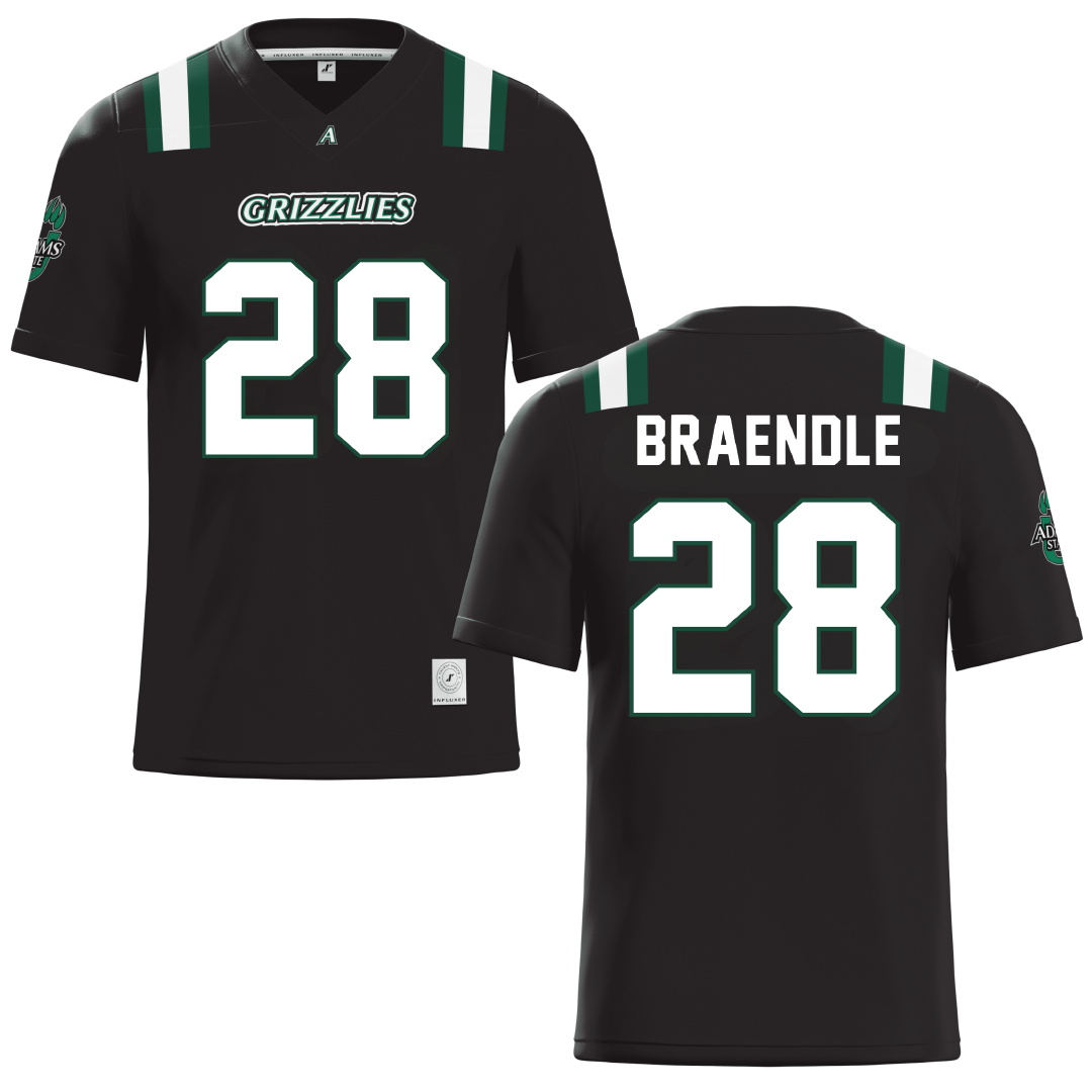 Adams State University Black Football Jersey - #28 Fabian Braendle