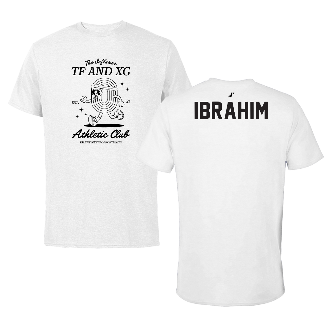 TF and XC White Influxer Athletic Club Tee - Abdi Ibrahim