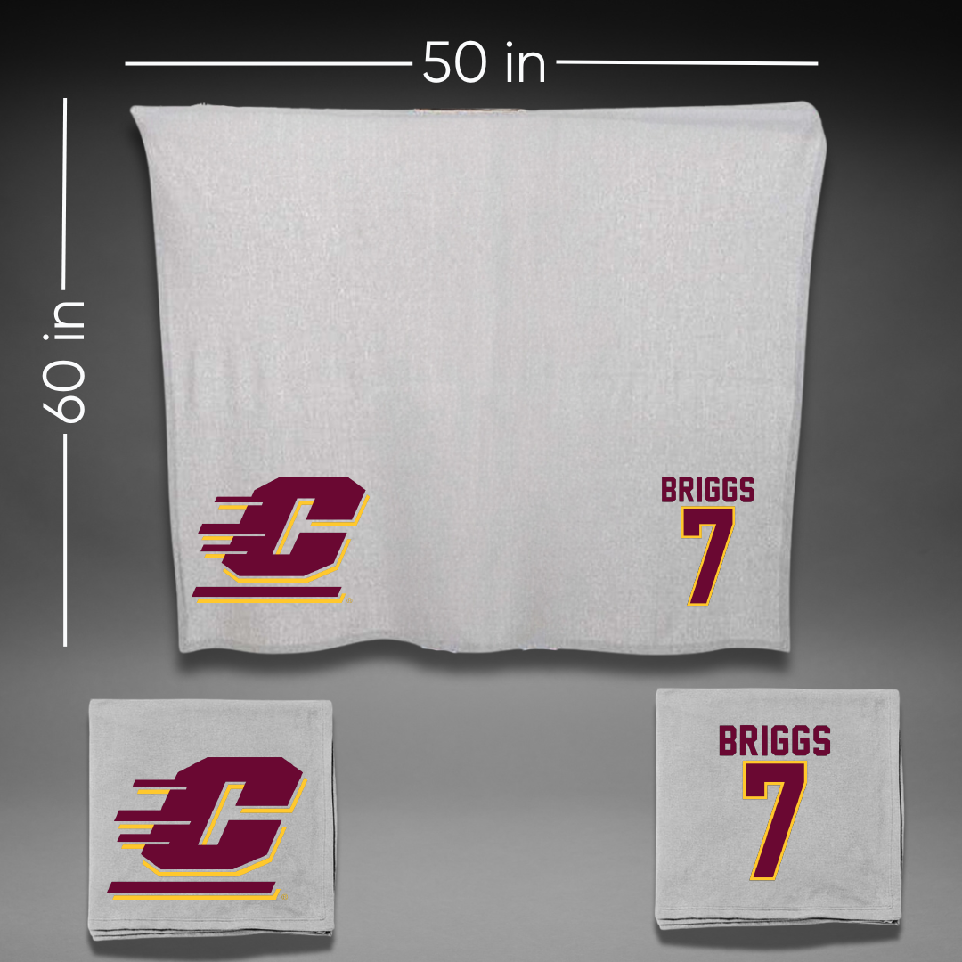 Central Michigan University Softball Gray Blanket - #7 Victoria Briggs