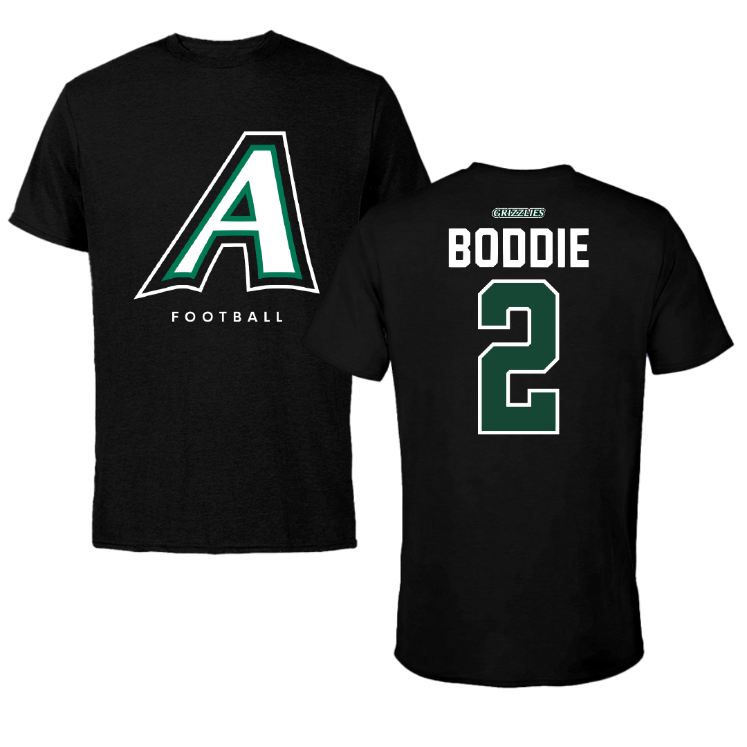 Adams State University Football Black Block Tee - #2 Daylen Boddie