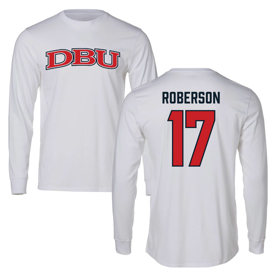 Dallas Baptist University Soccer White Long Sleeve - #17 Haley Roberson