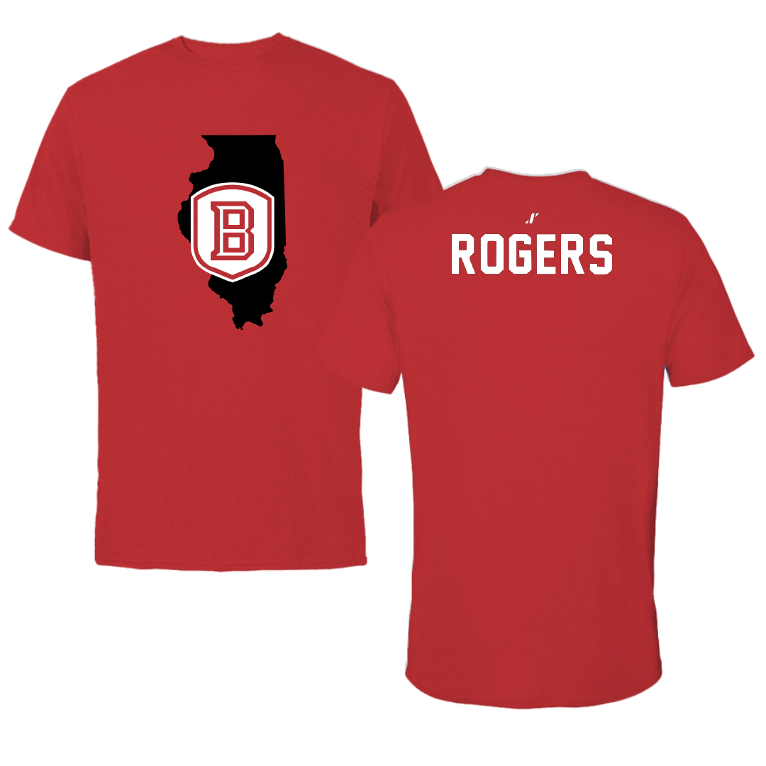 Bradley University Tennis Red State Tee - Madi Rogers