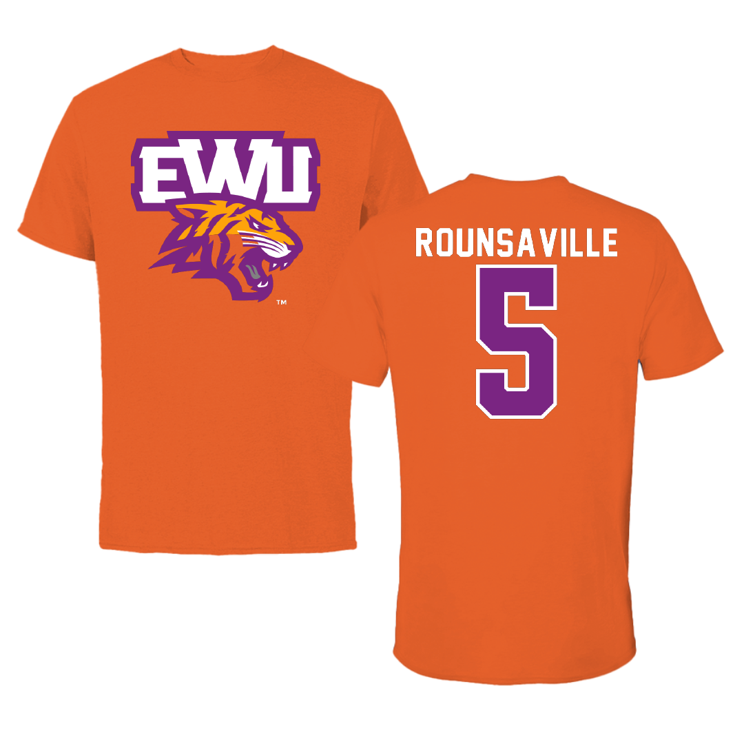 Edward Waters University Softball Orange Performance Tee - #5 Calyn Rounsaville