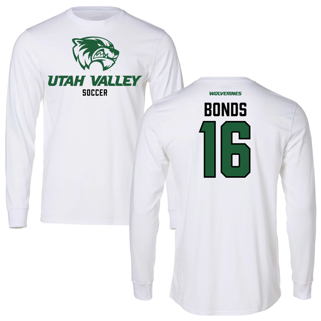 Utah Valley University Soccer White Long Sleeve - #16 Quincy Bonds