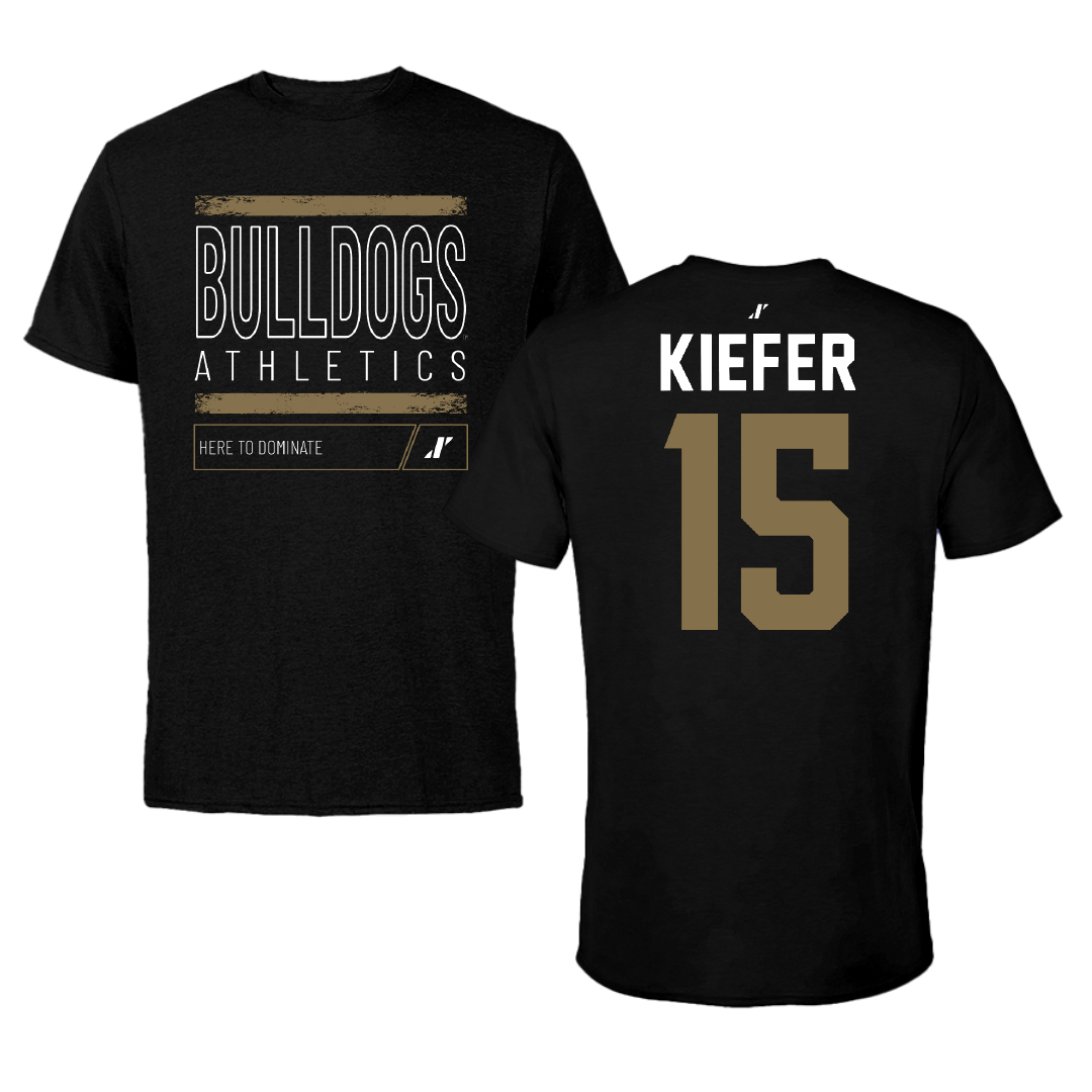 Bryant University Basketball Black Dominate Tee - #15 Dana Kiefer