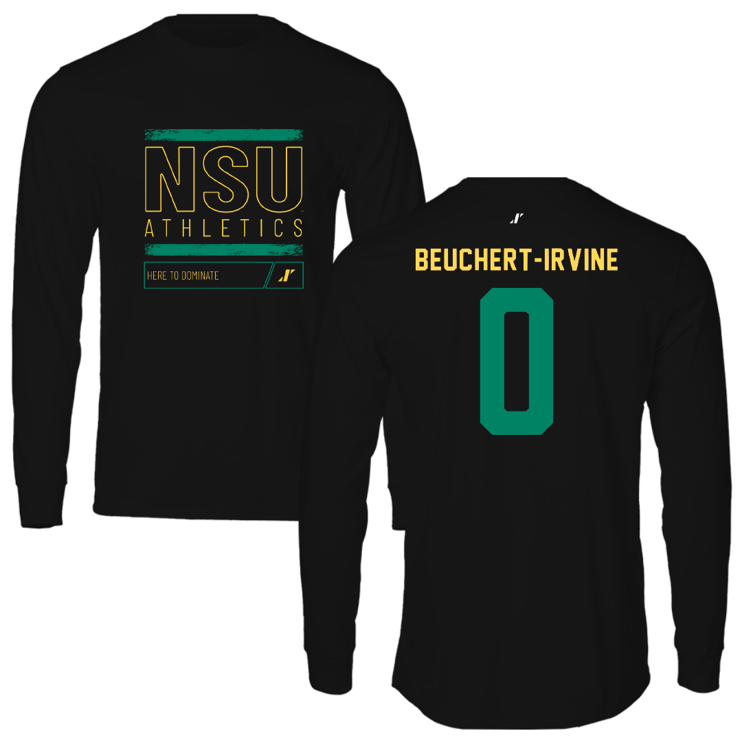 Norfolk State University Football Black Dominate Long Sleeve - #0 Sage Beuchert-Irvine