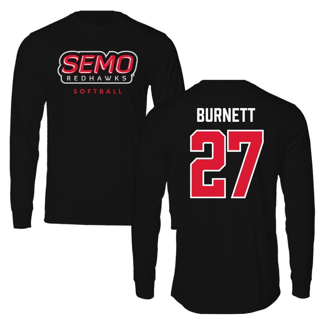 Southeast Missouri State University Softball Black Performance Long Sleeve - #27 Hailey Burnett