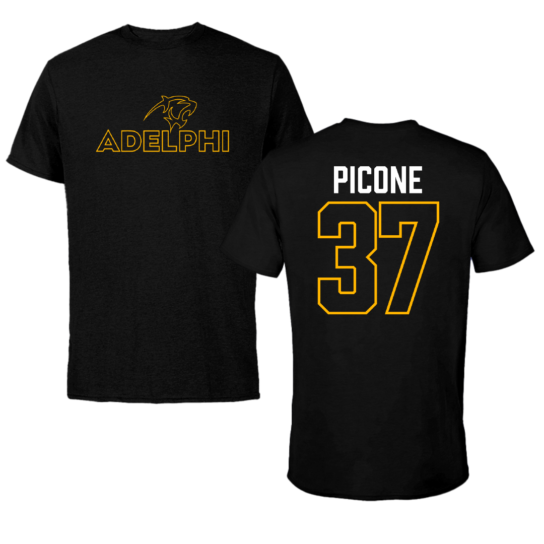 Adelphi University Baseball Black Performance Tee - #37 CJ Picone