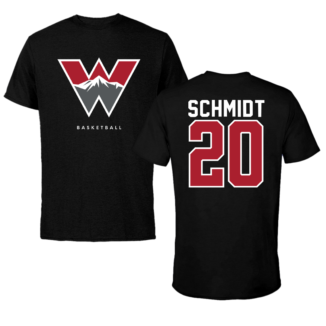 Western Colorado University Basketball Black Block Performance Tee - #20 Ivey Schmidt