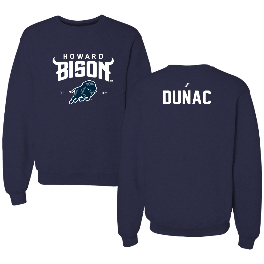 Howard University Tennis Navy General Crewneck - Daniel Dunac