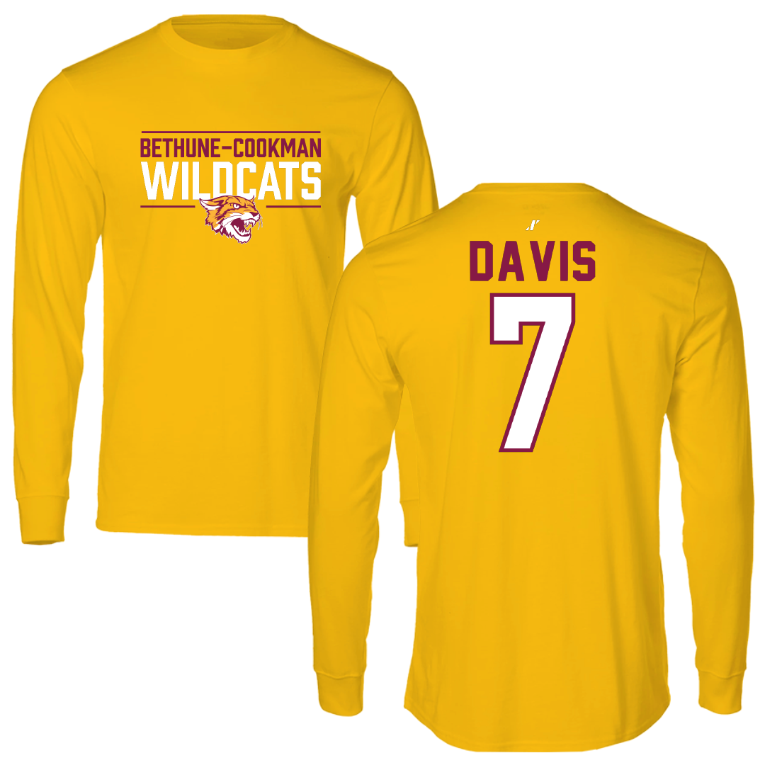 Bethune-Cookman University Softball Gold General Long Sleeve - #7 Joslynn Davis