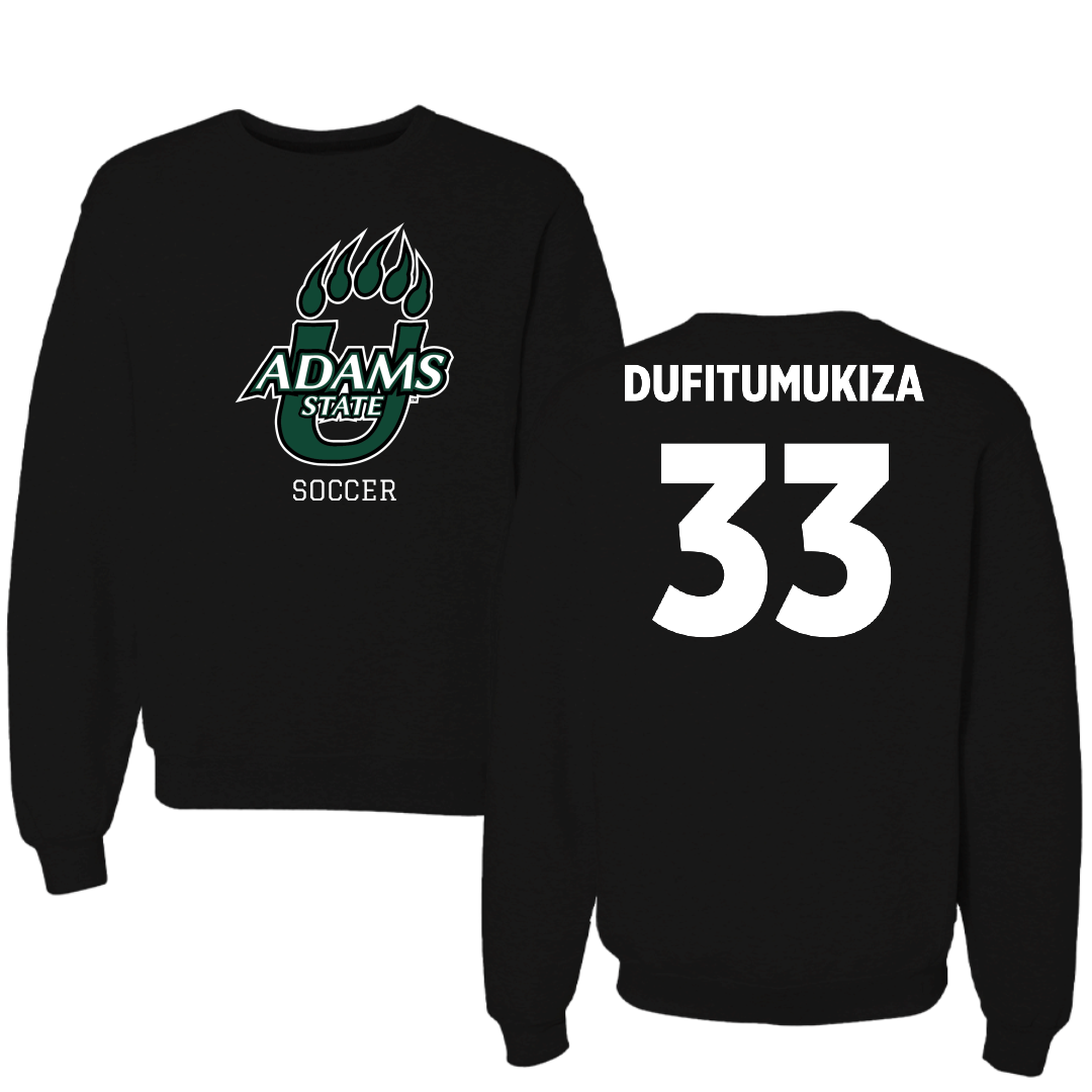 Adams State University Soccer Black State Crewneck - #33 Frank Angelo Dufitumukiza