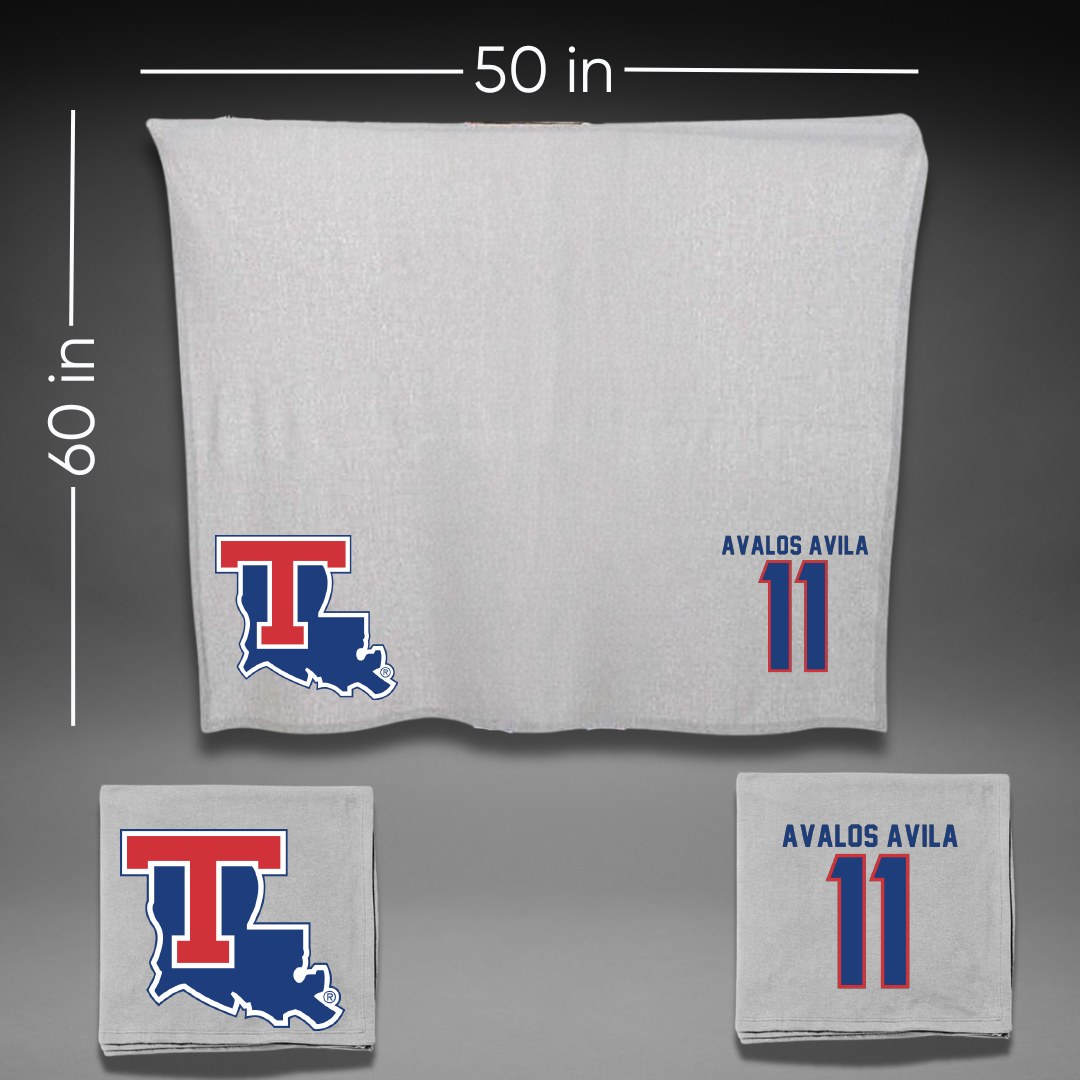 Louisiana Tech University Bowling Gray Blanket - #11 Paulina Avalos Avila