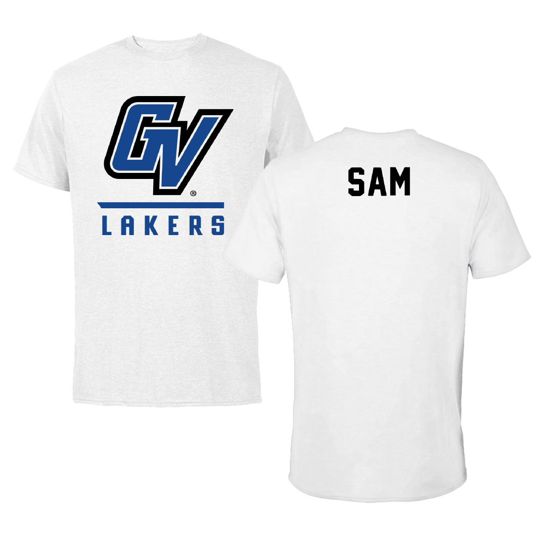 Grand Valley State University Tennis White Tee - Rachel Sam