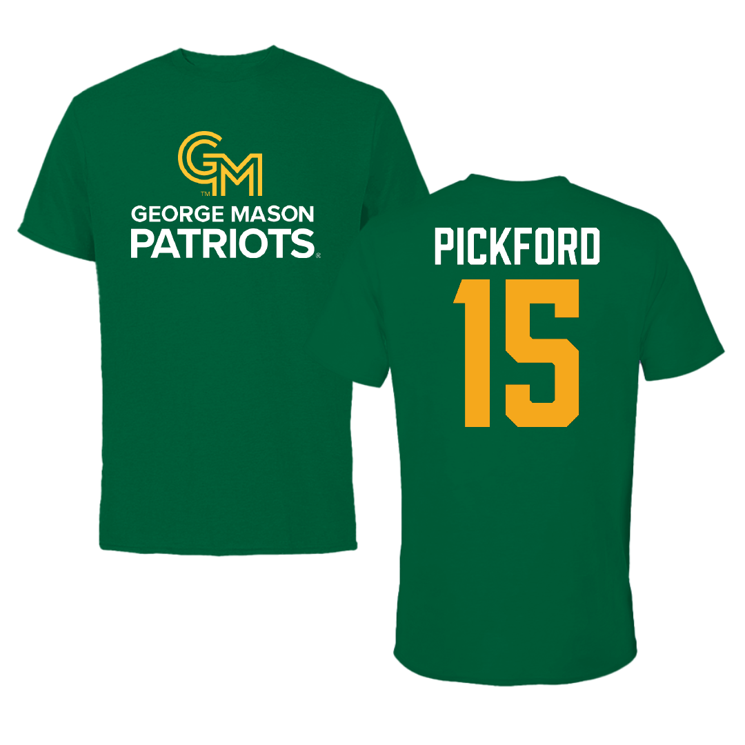 George Mason University Softball Green Patriots Performance Tee - #15 Logan Pickford