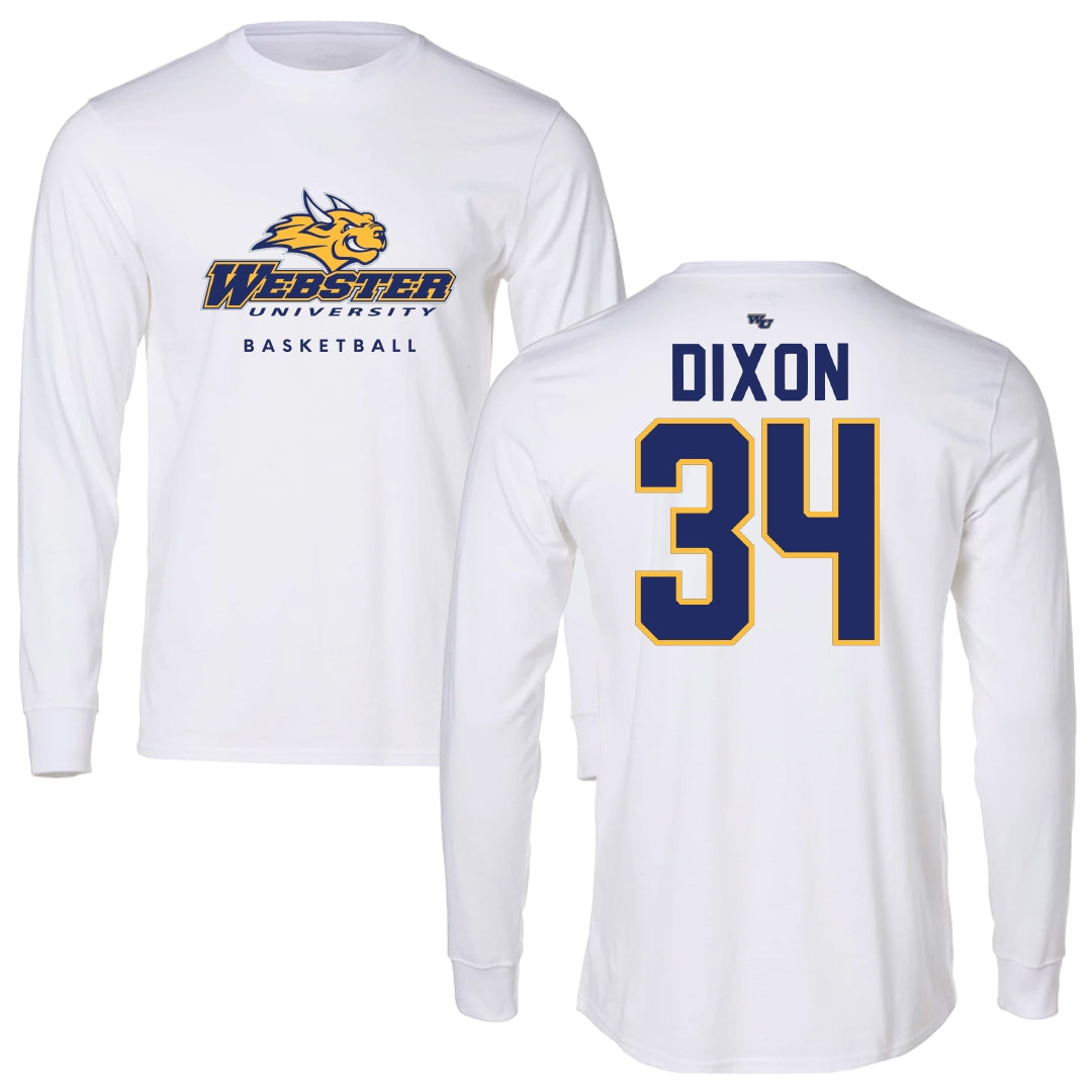 Webster University Basketball White Long Sleeve - #34 Jayla Dixon