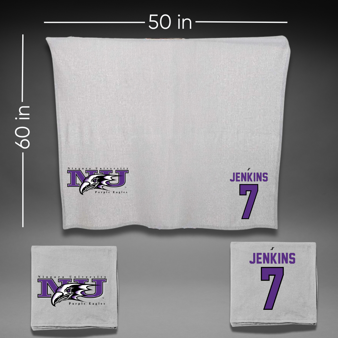 Niagara University Volleyball Gray Blanket - #7 Taylor Jenkins
