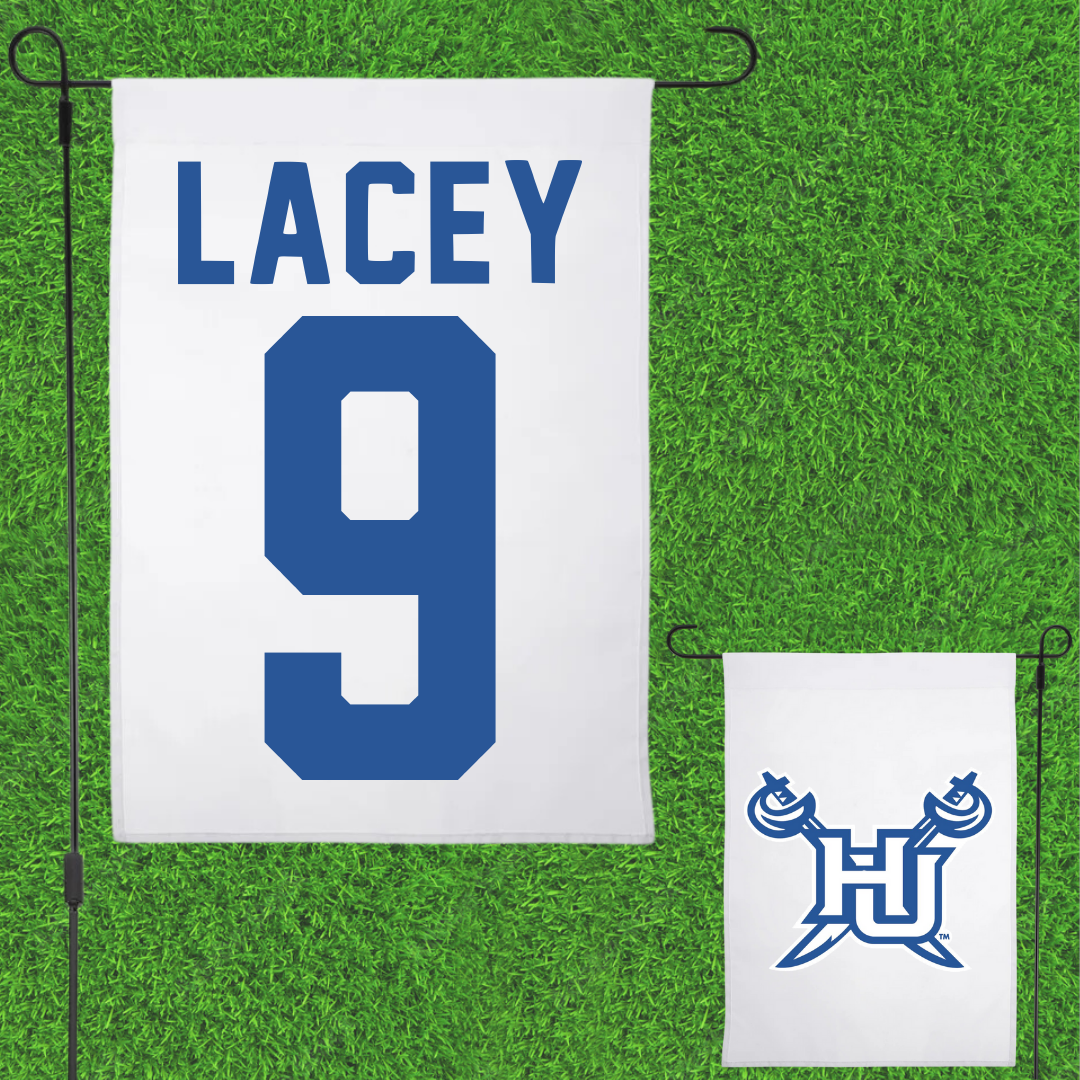 Hampton University Lacrosse White Garden Flag - #9 Alex Lacey