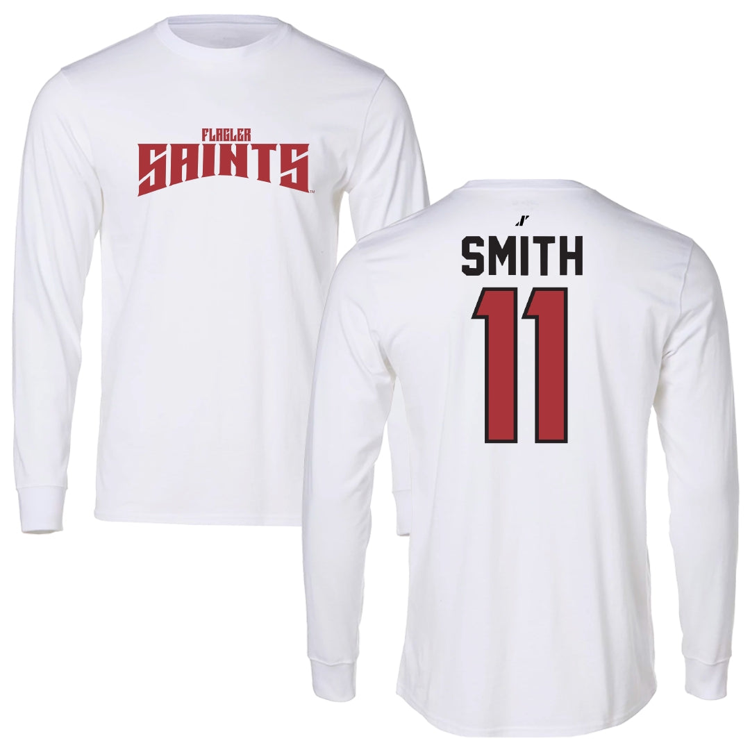 Flagler College Softball White Classic Long Sleeve - #11 Hannah Smith