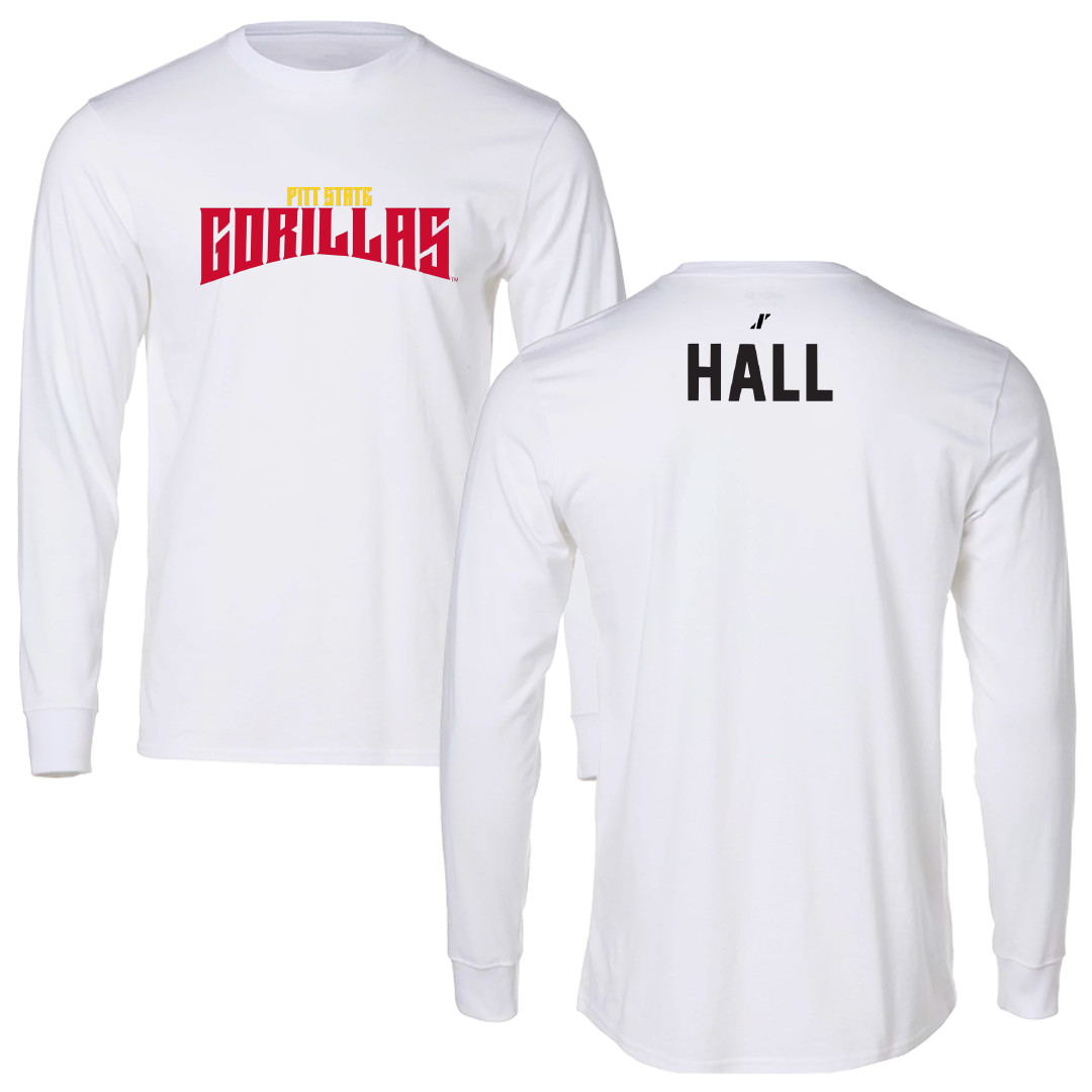 Pittsburg State University TF and XC White Classic Performance Long Sleeve - Kinleigh Hall