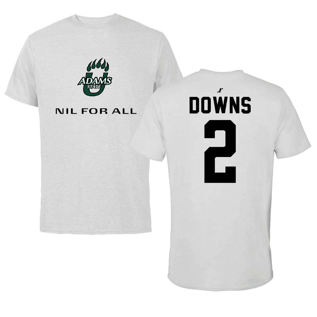 Adams State University Baseball Light Gray NIL for ALL Tee - #2 Ryan Downs