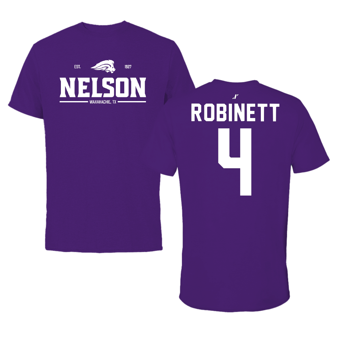 Nelson University Softball Purple General Tee - #4 Anna Robinett