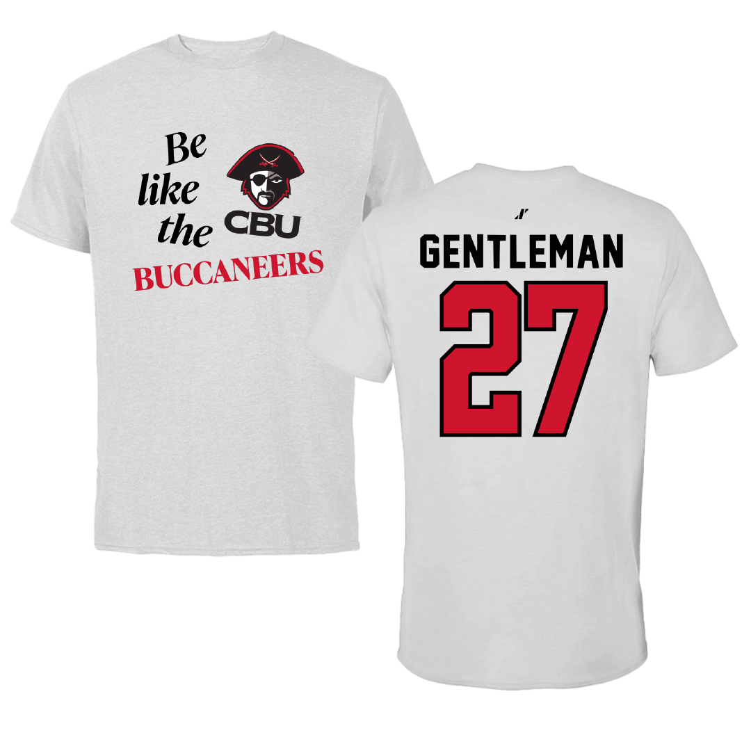 Christian Brothers University Baseball Light Gray Be Like Us Tee - #27 Tate Gentleman