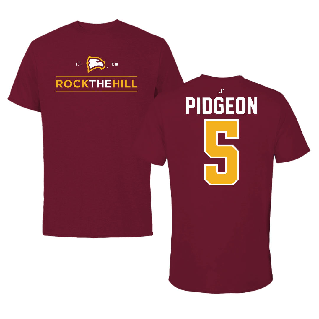 Winthrop University Soccer Garnet General Tee - #5 Sam Pidgeon