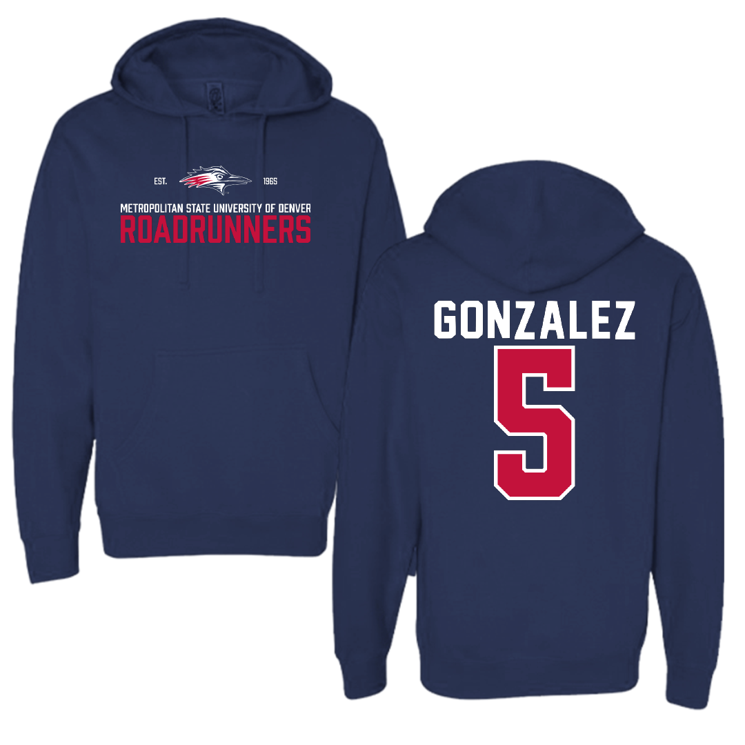 Metropolitan State University of Denver Soccer Navy General Hoodie - #5 Meg Gonzalez